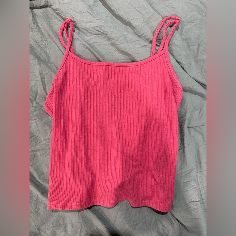 American Eagle Outfitters Ribbed Hot Pink Camisole